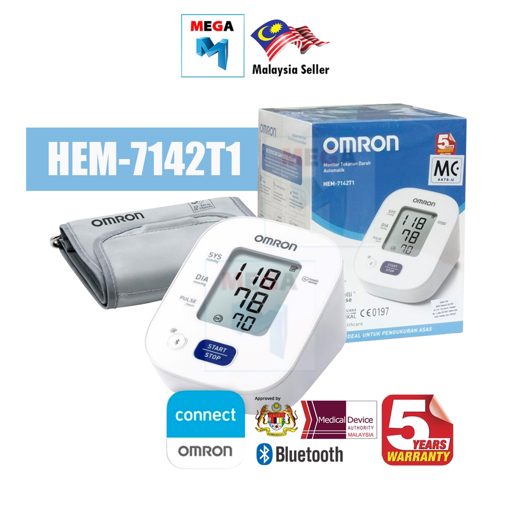 Omron HEM-7142T1 BLUETOOTH Blood Pressure Monitor | Shopee Malaysia