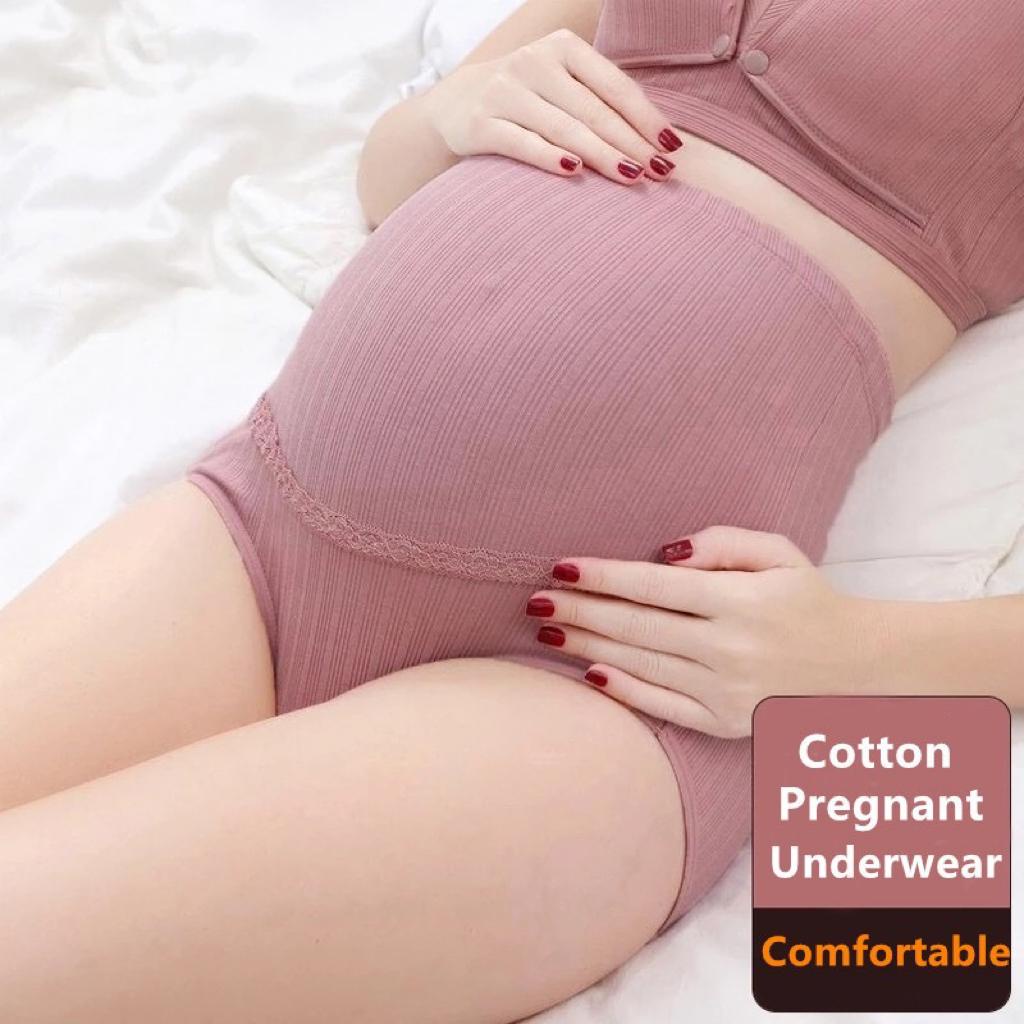 READY STOCK Pregnancy Panties Cotton High Waist Belly Support