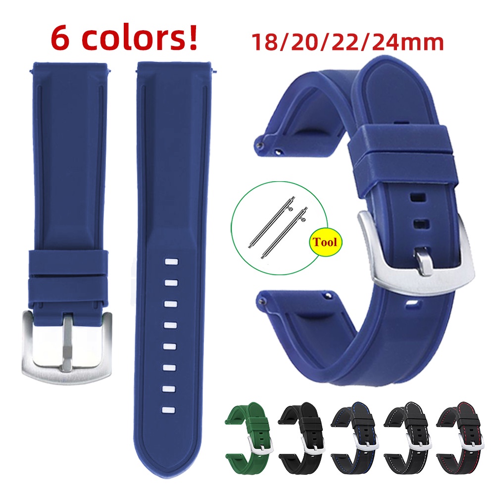 Sport Waterproof Silicone Watch Strap Rubber Watch Band Quick Release
