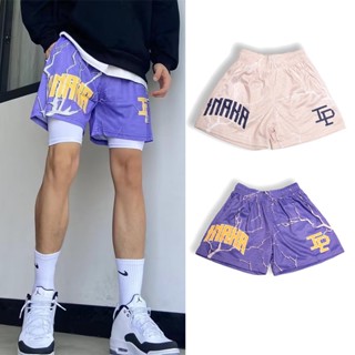 Men KINETIC shorts new summer Casual Shorts Muscle Fitness Sports Quarter  Pants Mesh Digital Printing Breathable Loose Shorts