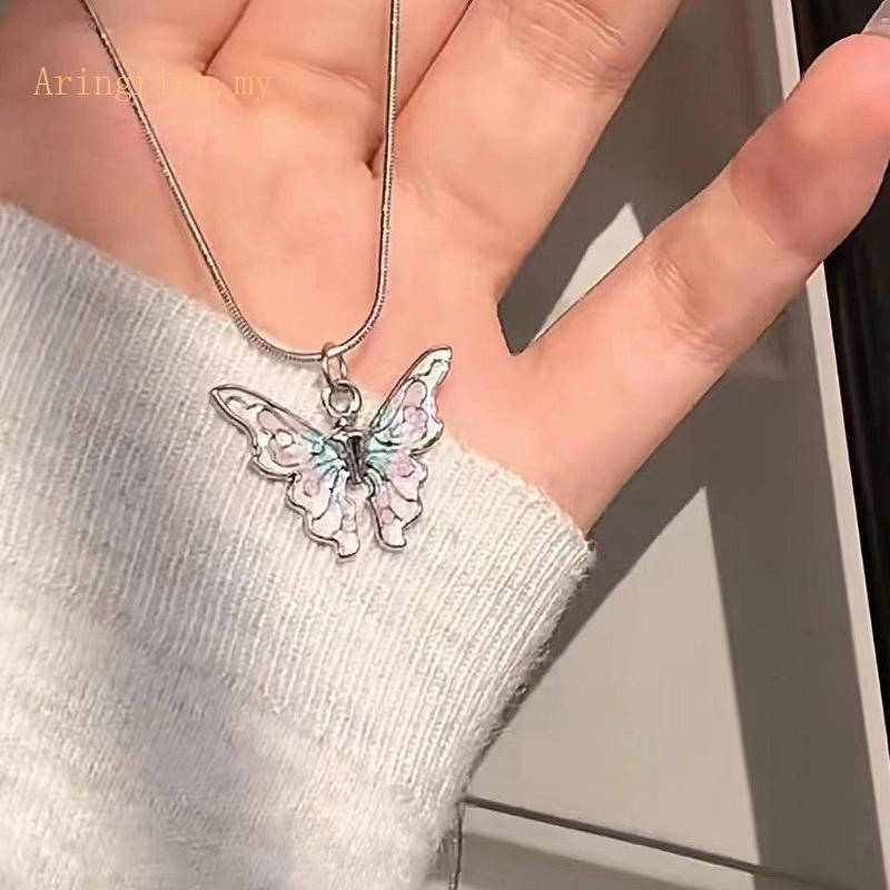 ARIN Butterfly Pendant Necklace Choker Sweet Cool Women Necklaces Snake