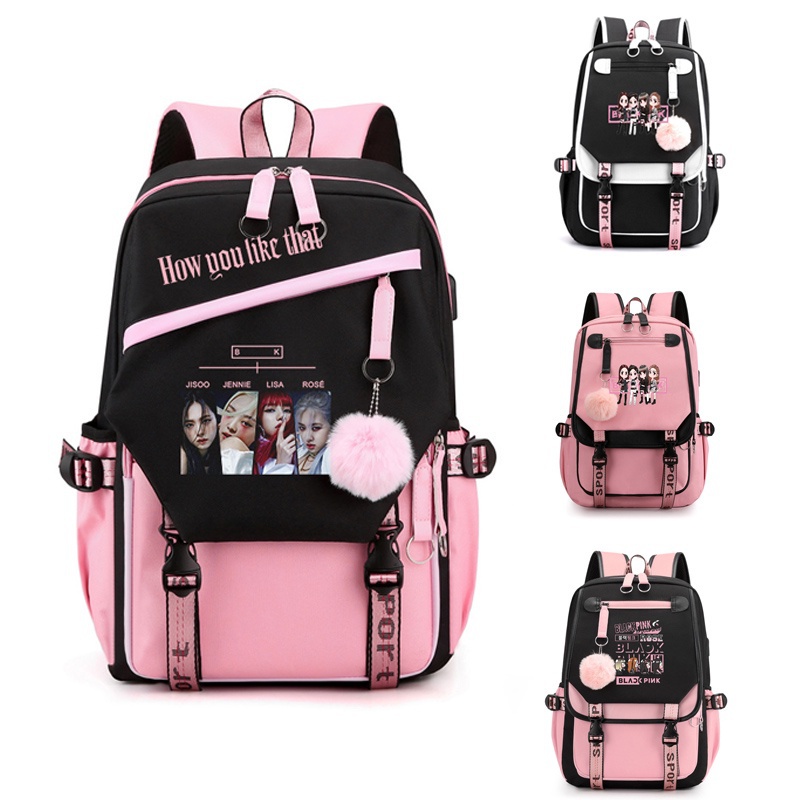 BLACKPINK Student Schoolbag Girl Casual Backpack Korea Style Travel Backpack Gift Shopee Malaysia