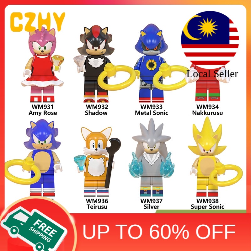 Collectible Metal Sonic LEGO Minifigure Set with Shadow Knuckles and Amy Rose Perfect Building Blocks Toy for Kids Shopee Malaysia