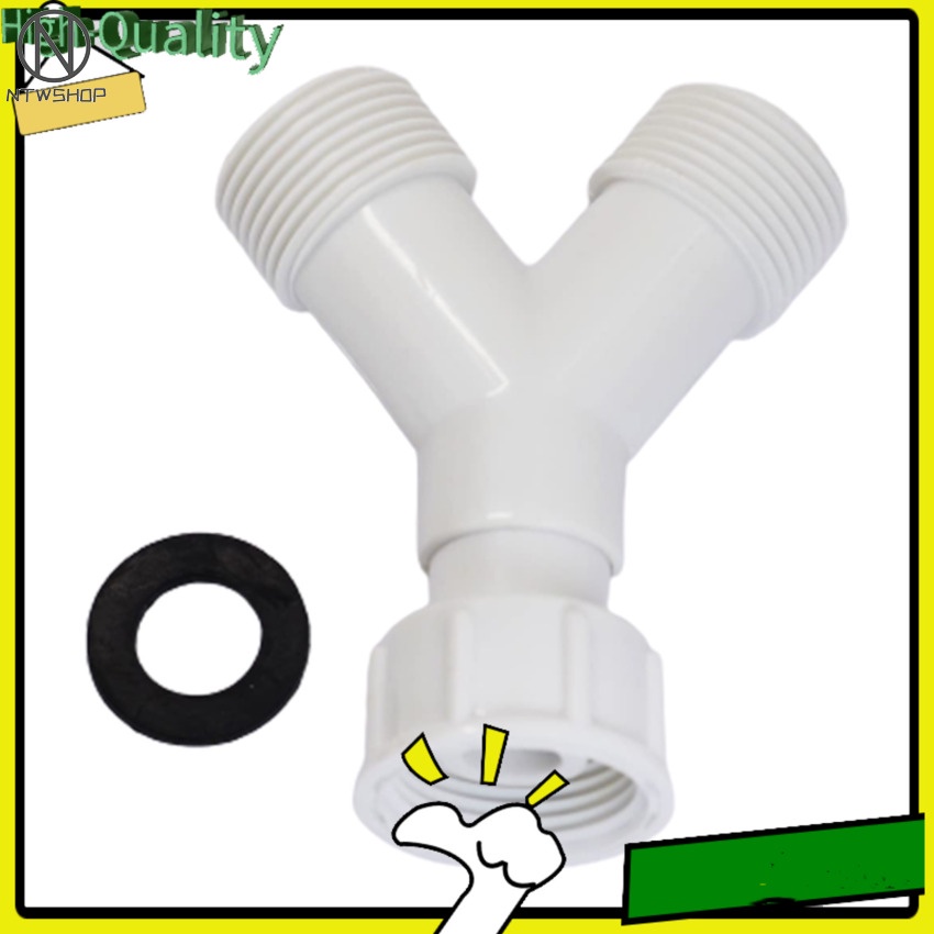 Plastic Appliance Inlet BSP Hose YPiece Splitter Connector, 3/4 inch Y