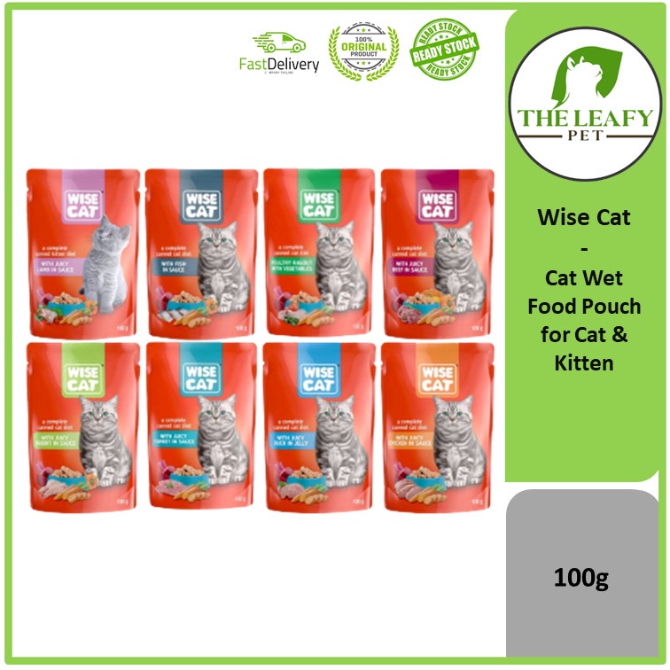 Wise Cat Wet Food Pouch for Cat & Kitten - 100g | Shopee Malaysia