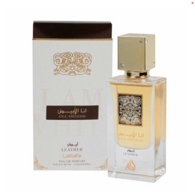 Ana Abiyedh leather perfume musk leather lattafa EDP 60 ml minyak wangi ...