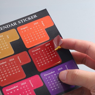 Calendar Index Sticker Colorful Index Label Monthly Label Stickers for  Planners