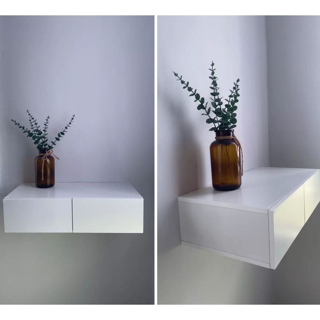 NURIN Wall Shelf Floating Drawer Minimalist Table Floating Dressing ...