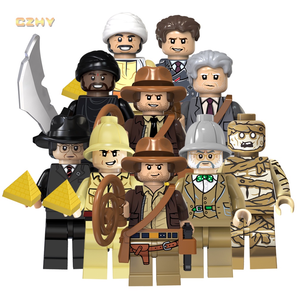 Cowboy Movie Series Indiana Jones John Wick Mini Building Blocks Figure