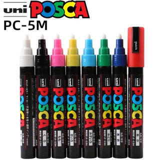 7 Pastel Posca Paint Markers, 5M Medium Posca Markers with Reversible Tips,  Acrylic Paint Pens | Posca Pens for Art Supplies, Fabric Paint, Fabric