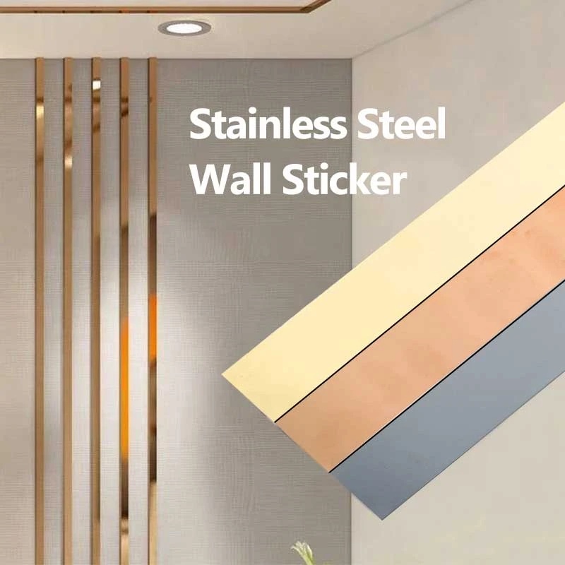Self-adhesive Edge Banding Strips Stainless Steel Flat Decor Lines ...