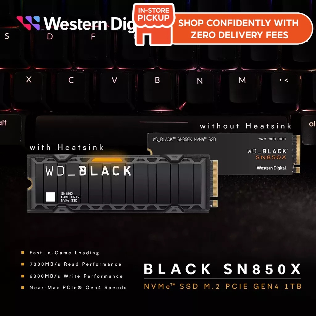 # Western Digital WD Black SN850X Series NVMe PCIe Gen4 x4 M.2 SSD #  [1TB/2TB]