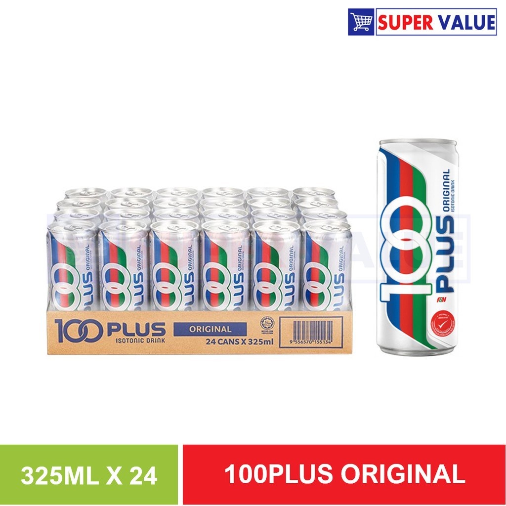 100PLUS Original 325ml x24 Carton–Isotonic Drink Hydration Electrolytes ...