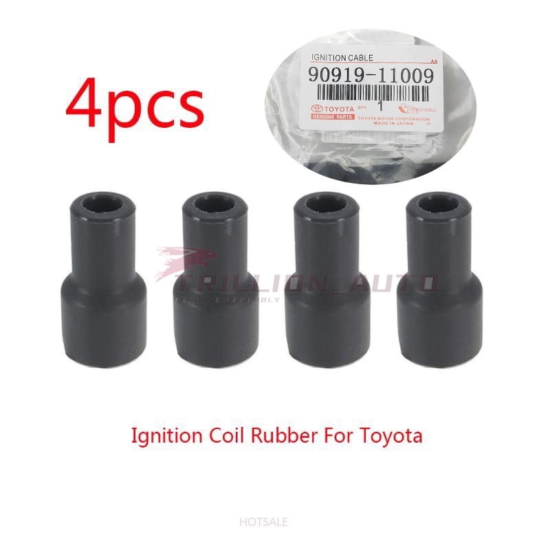 4PCS Ignition Coil Rubber Boots Spark Plug Cap Rubber Boots Cover Plug
