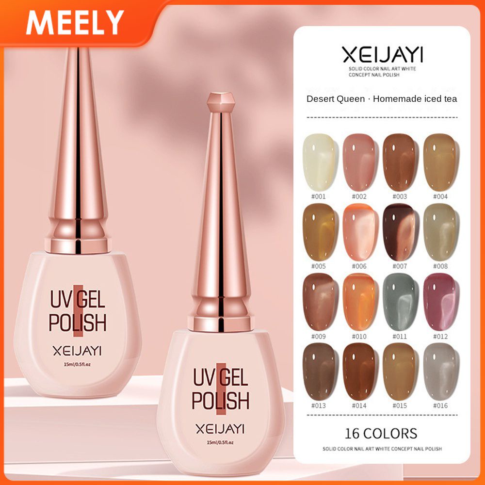 2023 New Xeijayi 16 Colors Nail Oil Gel Jelly Transparent Bare Color ...