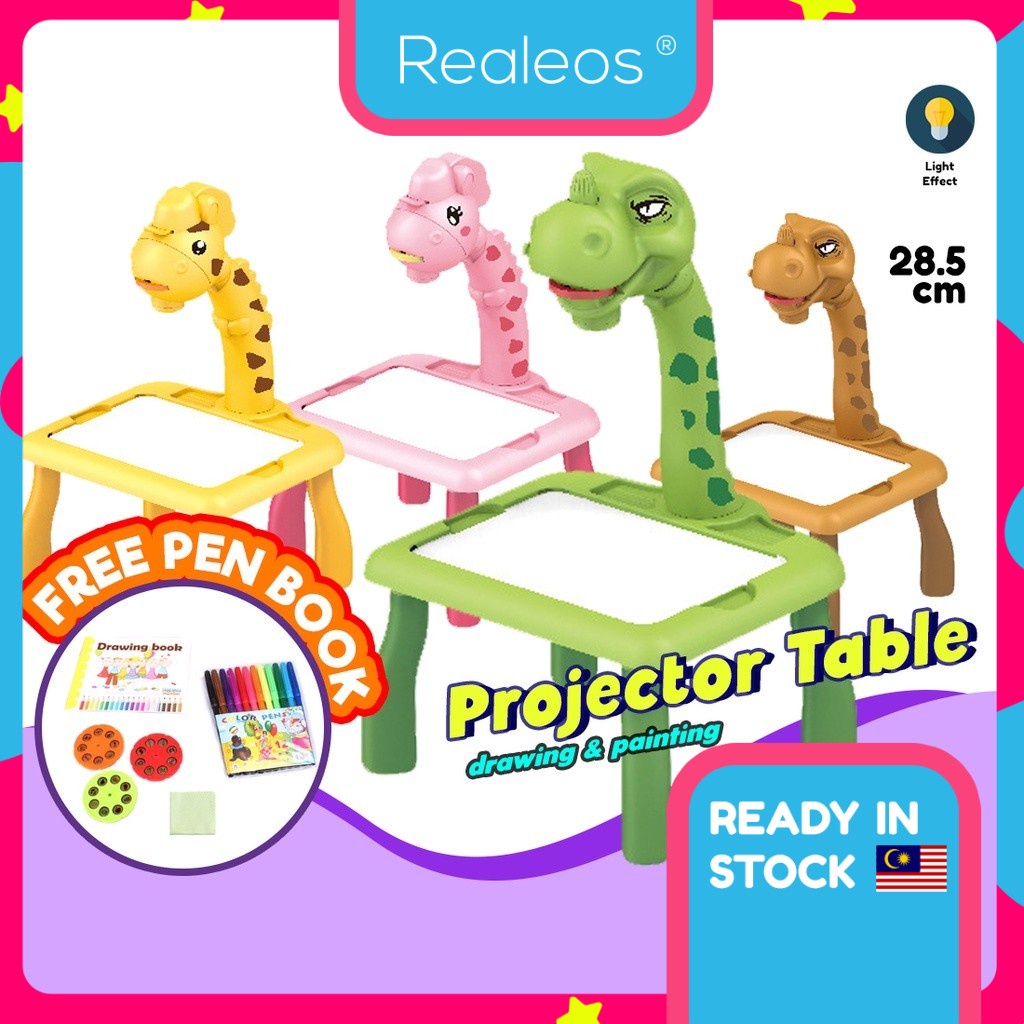 Realeos Baby Kids Toy Projector Drawing Table Mainan Budak Meja Melukis ...