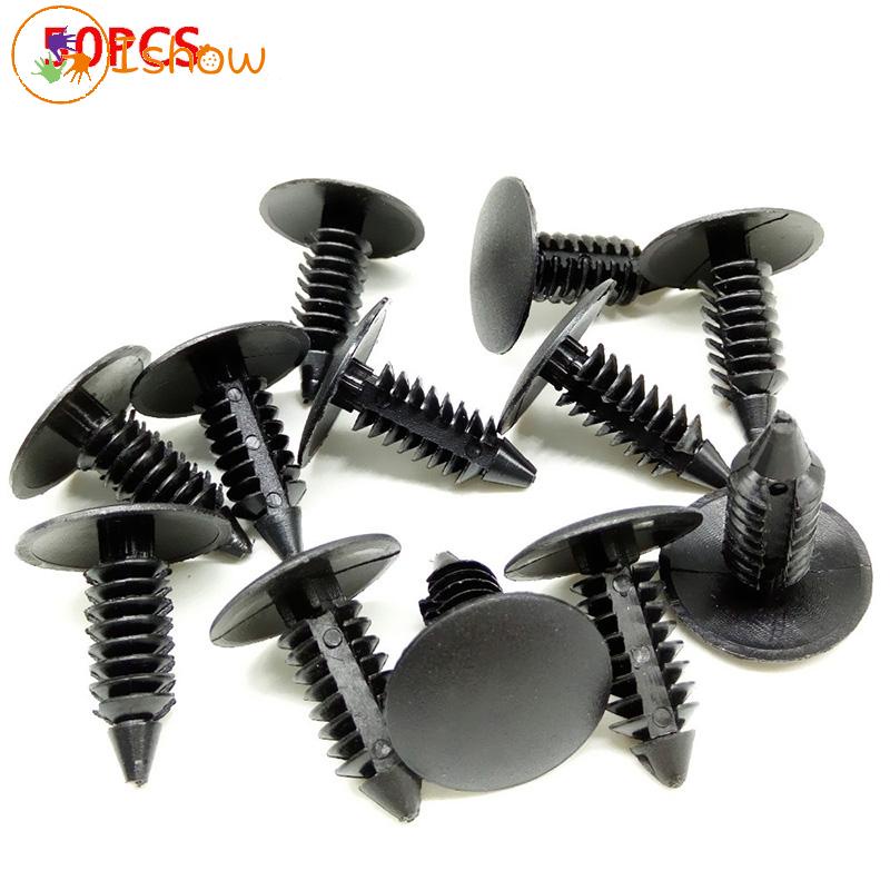 50PCS Car Plastic Rivet Bumper Fender Retainer Fastener Mud Flaps Push ...