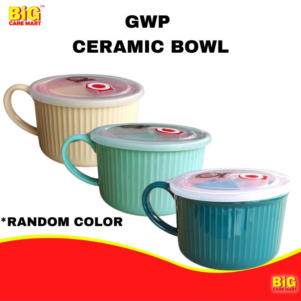 GWP Ceramic Bowl With Lid x1(Microwavesafe)Random Color Shopee Malaysia