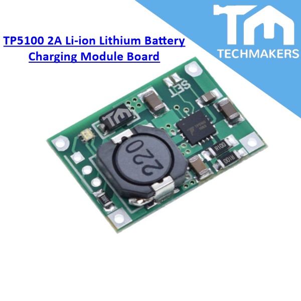 TP5100 2A Li-ion Lithium Battery Charging Module Board 18650 1S 2S 3.7V 4.2V 7.4V 8.4 Buck Converter Techmakers