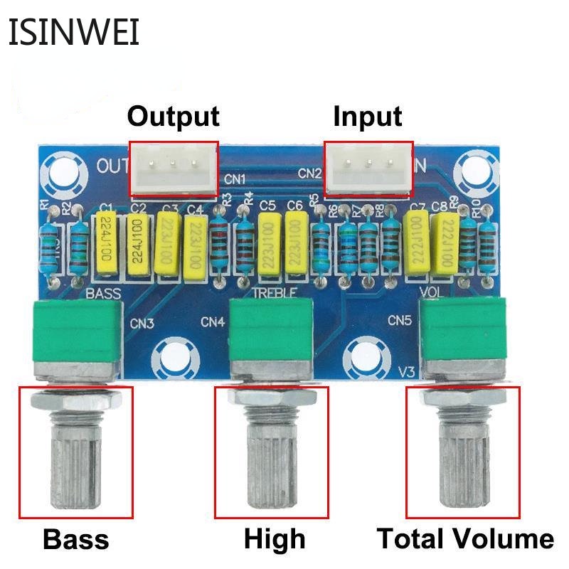 XH-M802 Amplifier Board High And Low Voltage Mixer Tone Board Volume ...