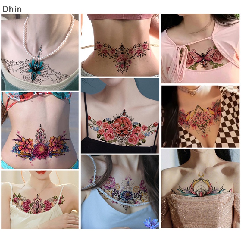 [Dhin] Underboob Tattoo Temporary Tattoo Stickers On Chest Waist ...