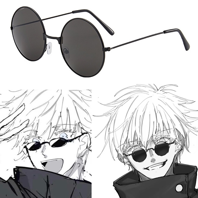 ACE Anime Jujutsu Kaisen Gojo Satoru Cosplay Props Black Glasses ...