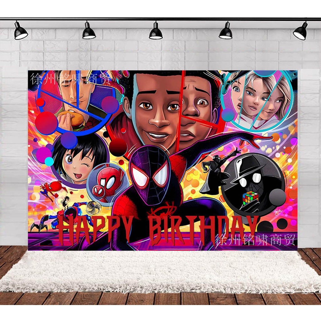 Creative Spider-Man Across the Spider-Verse Birthday backdrop banner ...