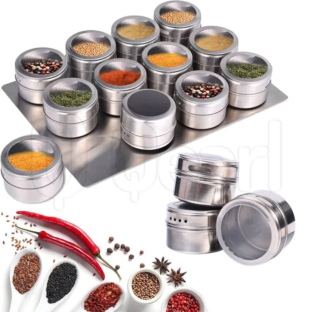 Wall-mounted Visual Sealed Salt Pepper Powder Bottle / Magnetic ...