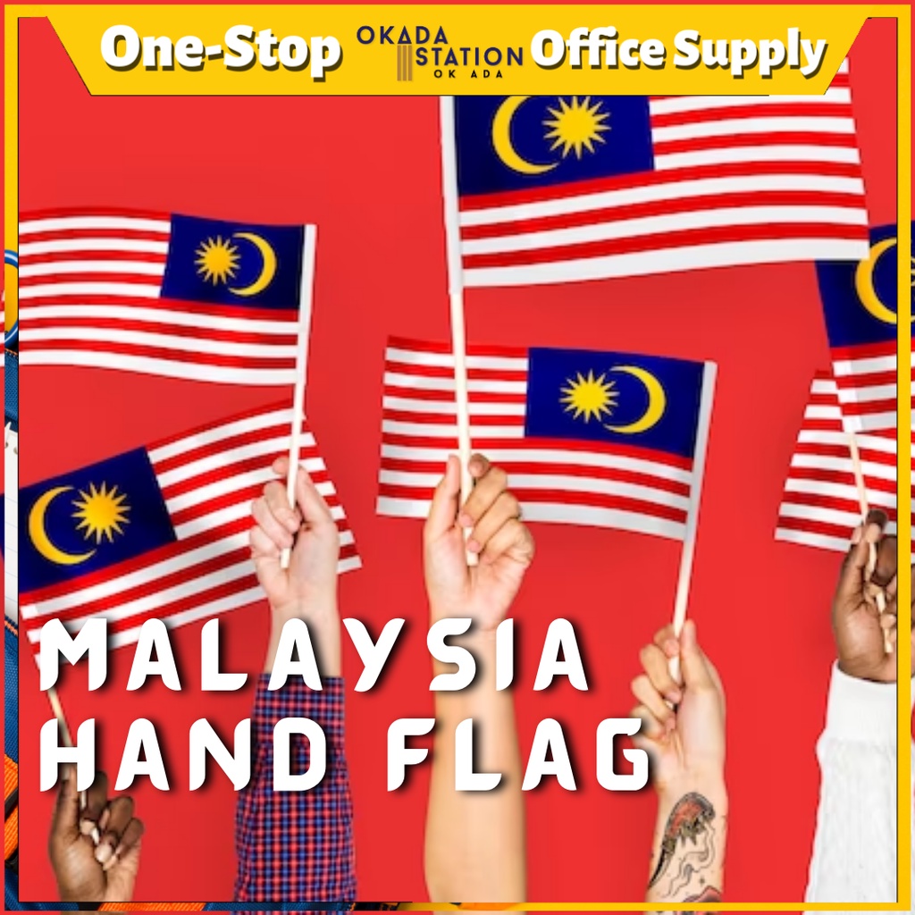 Hand Flag Nylon Big Extra Big 15 X 30cm 30 X 60cm Bendera Tangan Bendera Malaysia