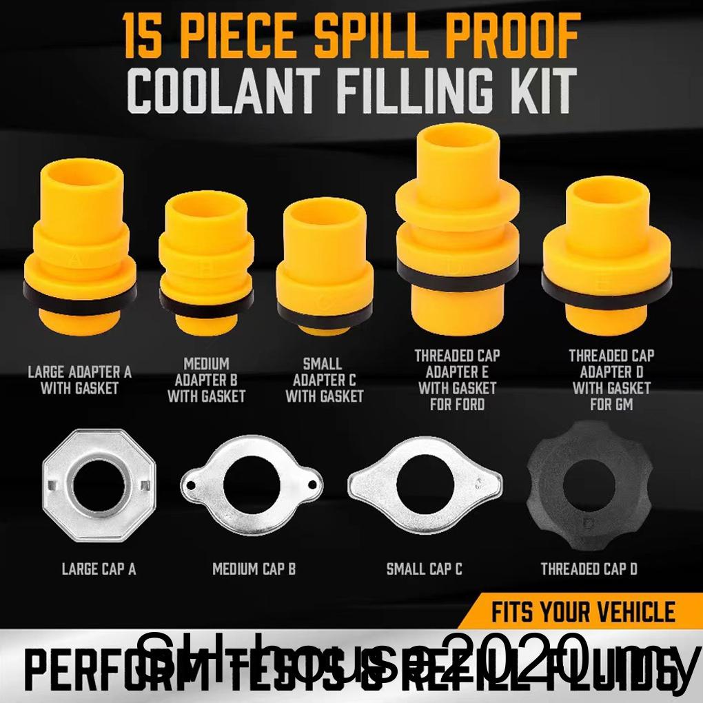 Universal Car Radiator Coolant Funnel Kit Truck Motorhome RVs Anti