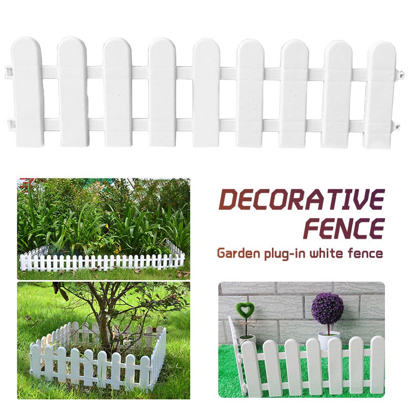 White Plastic Fence Garden Fencing Decorative Fence Gardening Tools