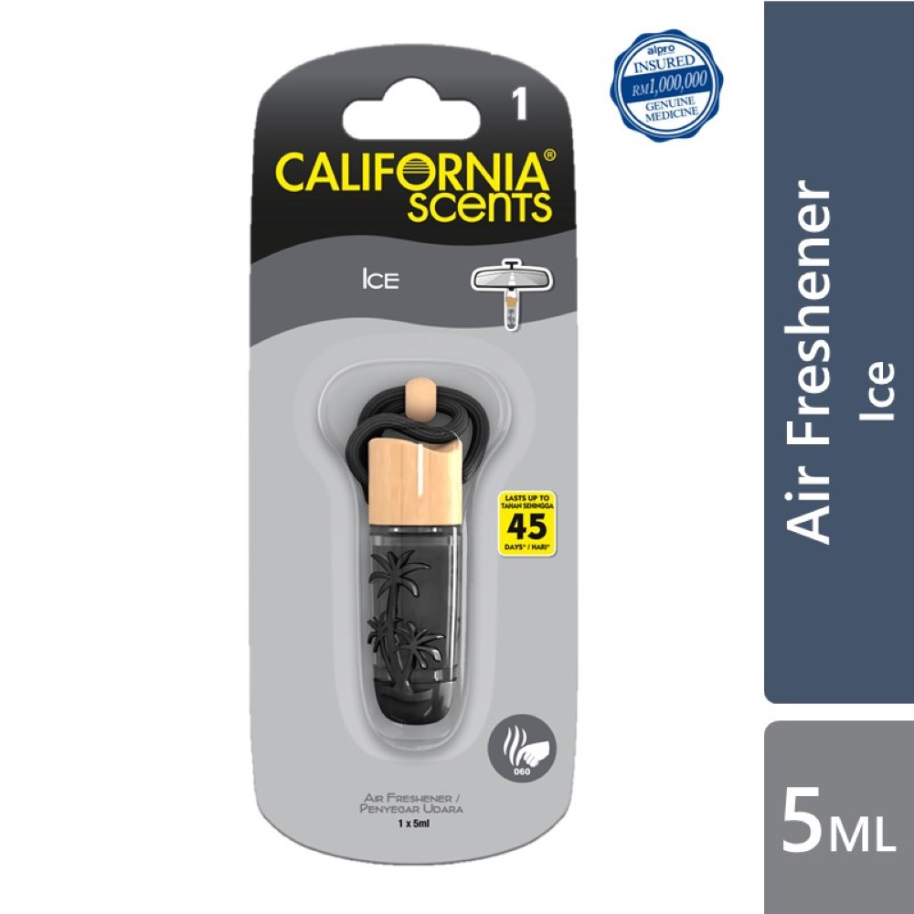 California Scents Hanging Vial Air Freshener Ice/Coronado Cherry