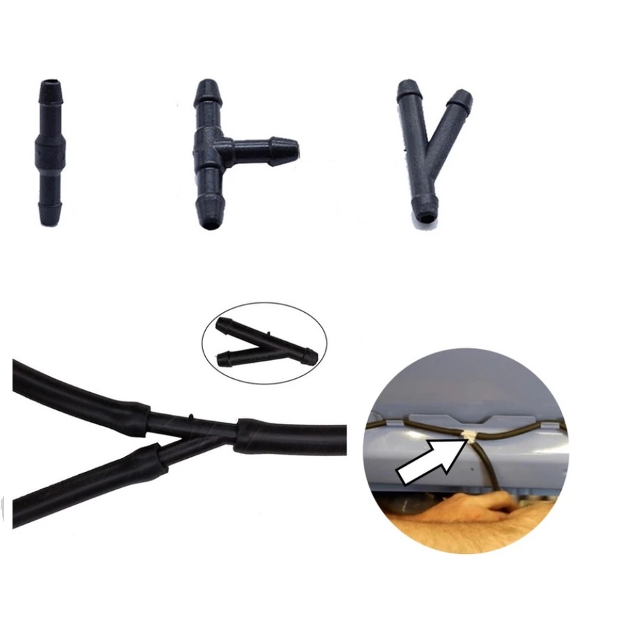【Ready Stock】Windshield Washer Nozzles Splitter Hose T/Y/I Type Hose