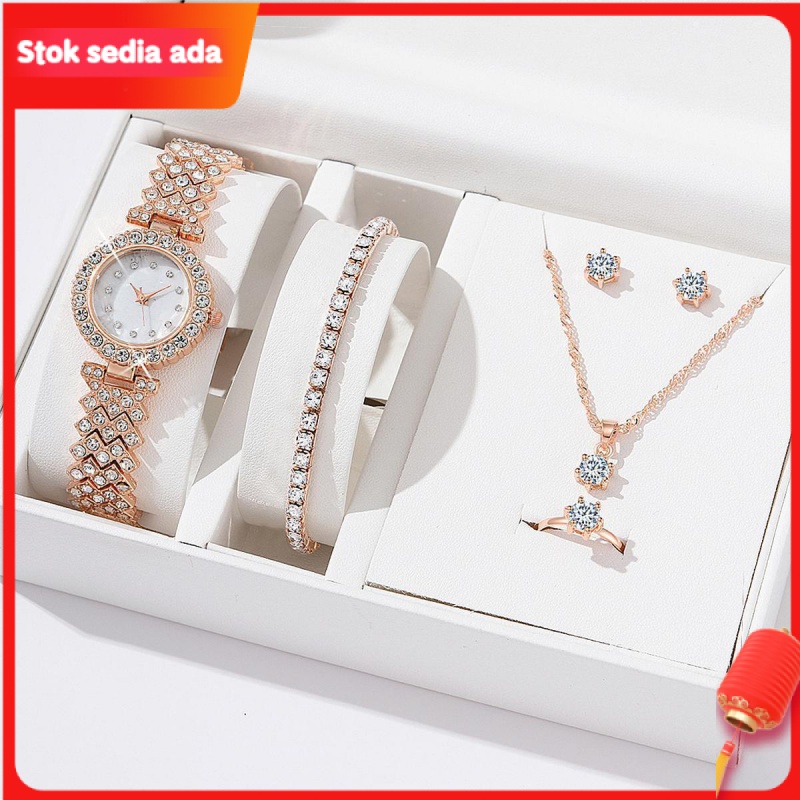 Women's watch and hot sale necklace set