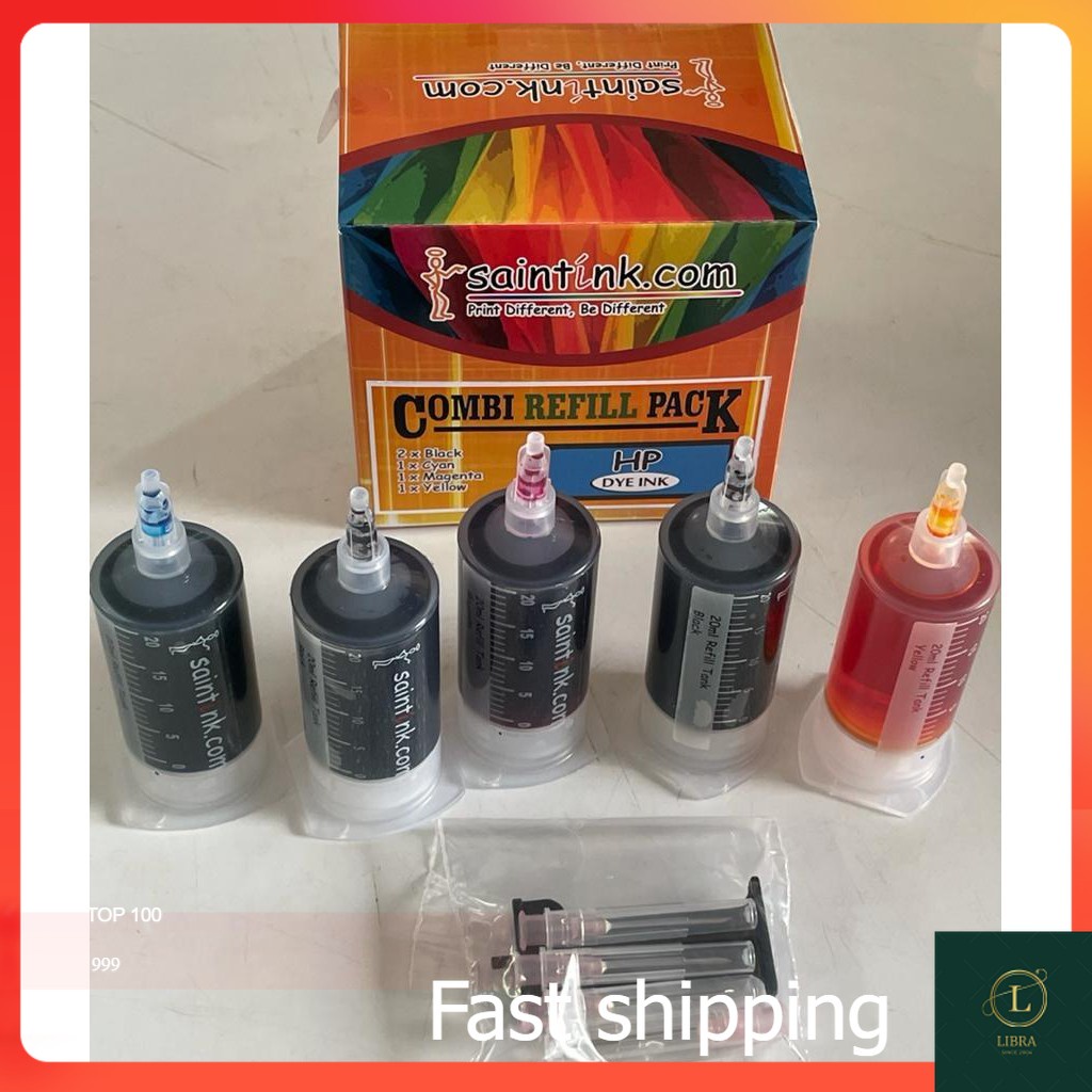 Combi Refill Ink/ Colour Or Black For G&G/ Saint Ink Pack 2 Black + 1 C ...