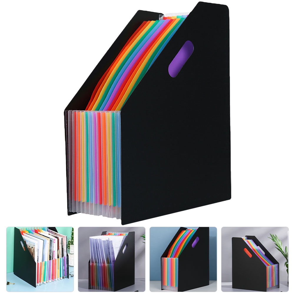 Expandable Accordion Folder Bookcase Receipt Desktop Organizer Standing