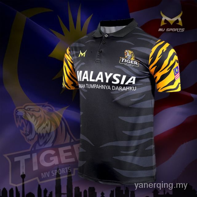 Jersi Harimau Malaya Jersi Malaysia Baju Baju Sub Harimau Malaya Sublimation Collar T Shirt 1197