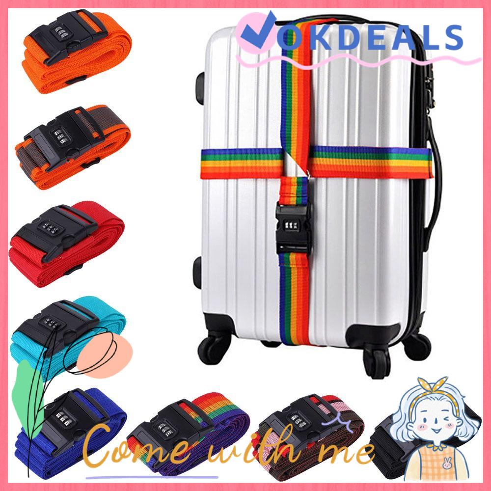 OKDSHOP Luggage Buckle Strap Anti-lost Cross Strap Name Sticker Packing ...