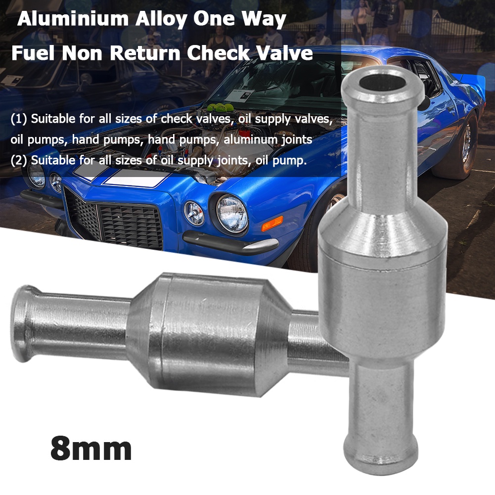 Inline Fuel Check Valve 10mm 3/8" Aluminium Fuel Line One Way Non Return Check Valve Petrol Diesel Gas In Line Check Valves - Foto 7