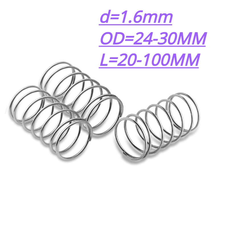 【XCF】 Pressure spring d1.6mm*OD24/25/26/282/30mm SUS304 stainless steel ...