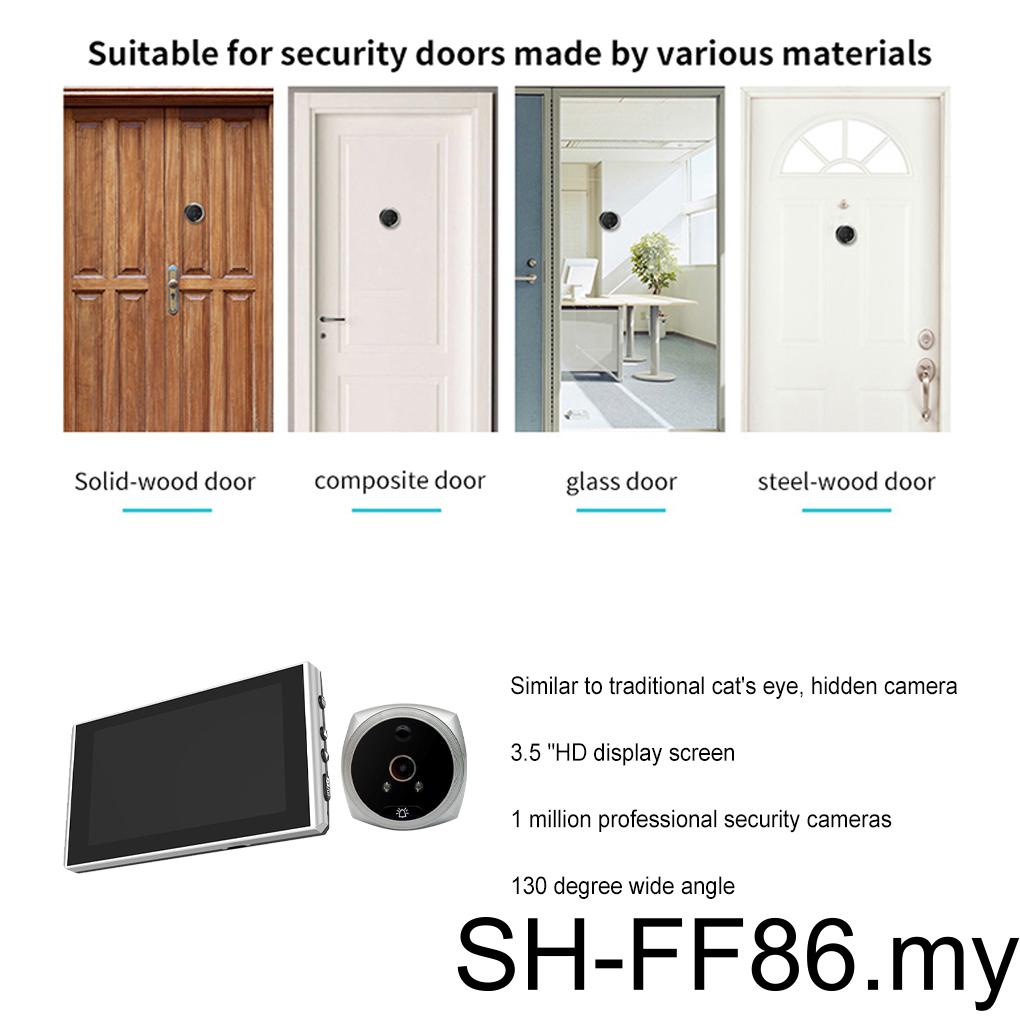LCD Screen Video Doorbell Peephole Viewer Highdefinition Door
