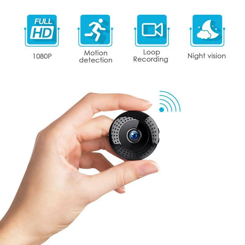 HD Smart Mini Camera Alarm Motion Detection 140Degree Angle View Loop ...