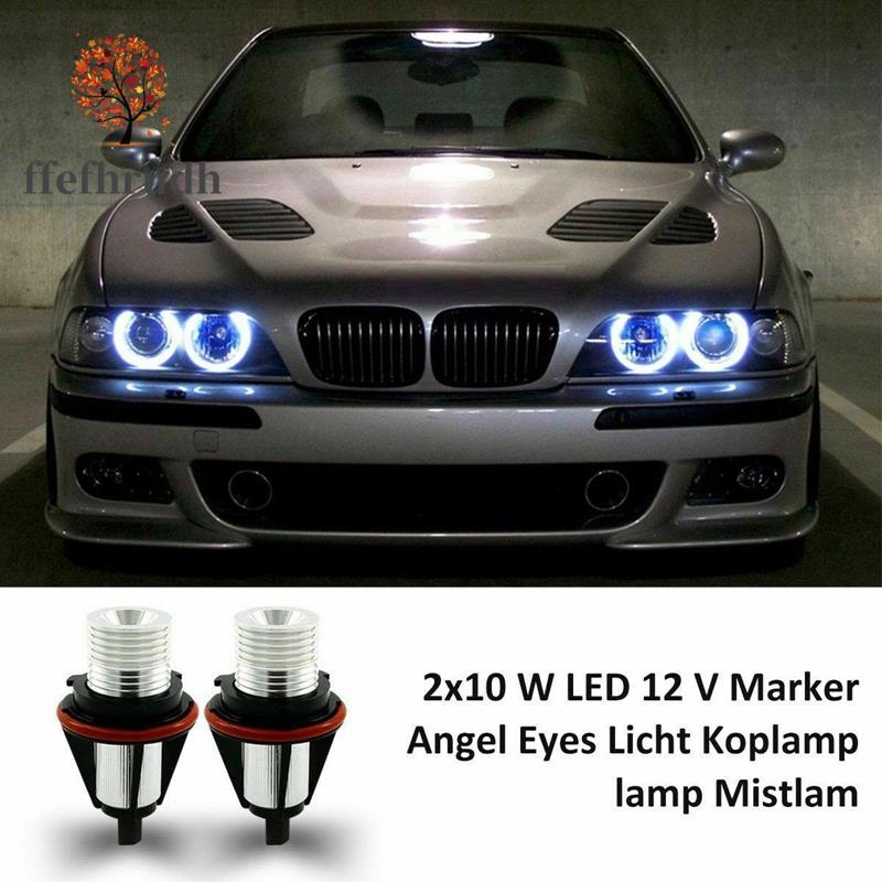 1Pair 8000K White LED Angel Eye Marker Halo Light Bulbs Lamps for-BMW ...