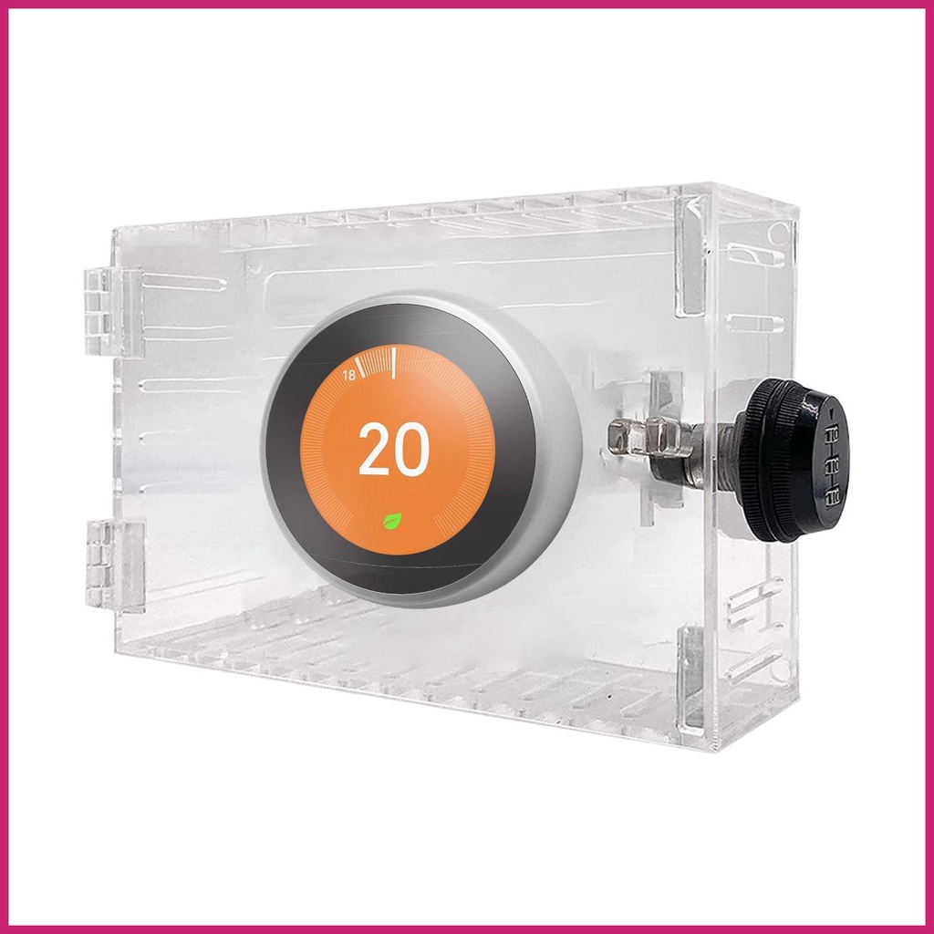Thermostat Protection Cover Transparent Thermostat Lock Boxes with Keys
