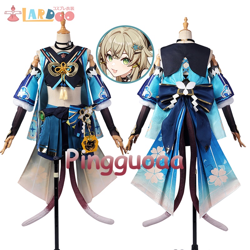 Lardoo Genshin Impact Kirara Cosplay Costume Dress Kirara Ears Tails ...