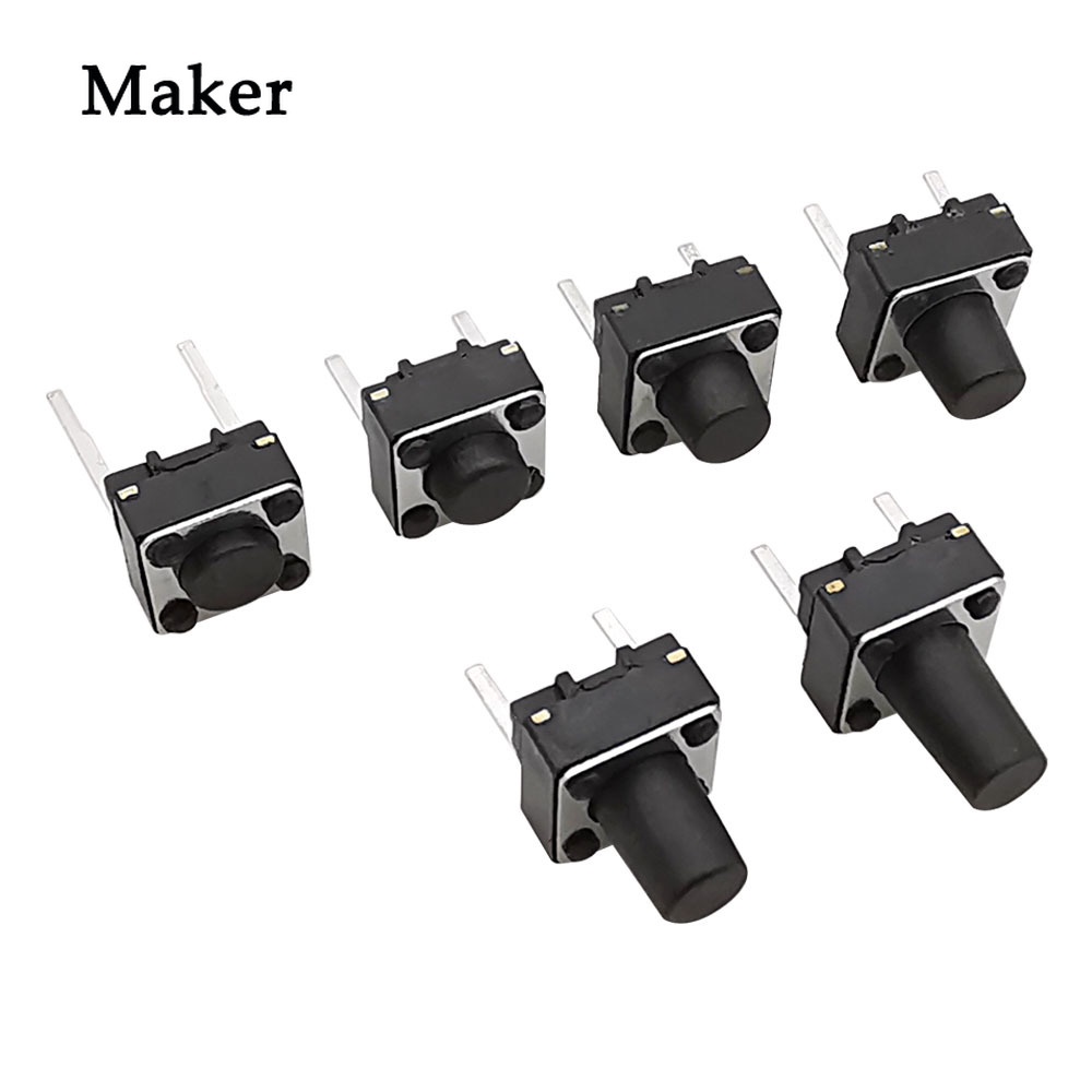 20Pcs Micro Tactile Switch Momentary Tact DIP Switch 2Pin 6 X 6mm Micro ...