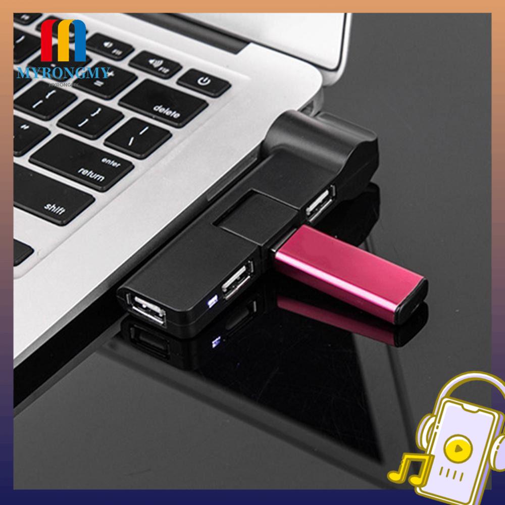 MYRONGMY USB Hub For Laptop PC Computer Rotatable 4 Ports USB 2.0 ...