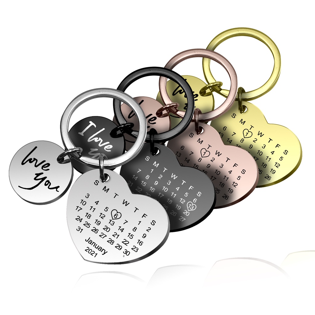 Creative Personalized Customization Keychain Diy Calendar Keychain ...