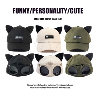 Casual Adults&Kids Outdoor Pearl Sun Cap Cat Ear Hat Peak Cap Baseball Cap