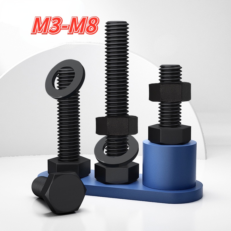 [XNY] Black Nylon Plastic Screw PA66 Hexagon Screw Nut Washer Combination M3M6 Shopee Malaysia